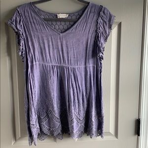 Altar’d State purple lace short sleeve top